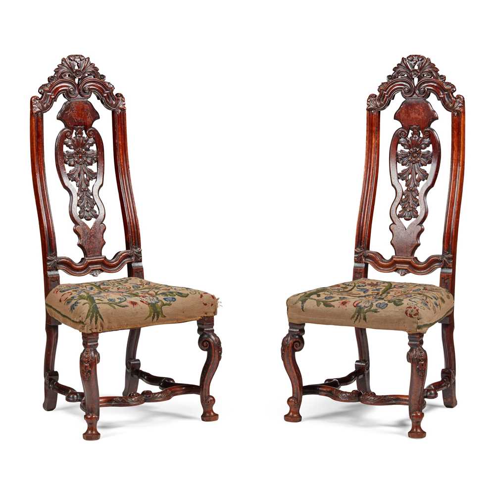 PAIR OF ANGLO-DUTCH WALNUT SIDE