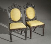 PAIR OF ANGLO-INDIAN CARVED AN