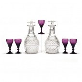 PAIR OF ANGLO IRISH CUT GLASS