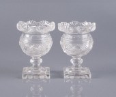PAIR OF ANGLO IRISH CUT GLASS
