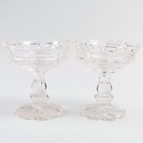 PAIR OF ANGLO-IRISH CUT GLASS