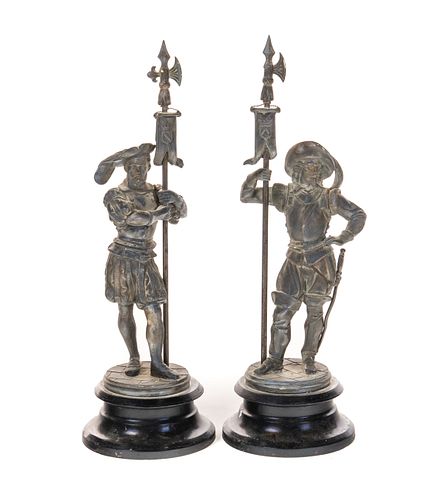 PAIR OF ANSONIA FIGURAL CLOCK