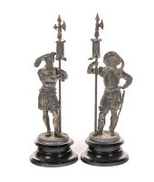 PAIR OF ANSONIA FIGURAL CLOCK