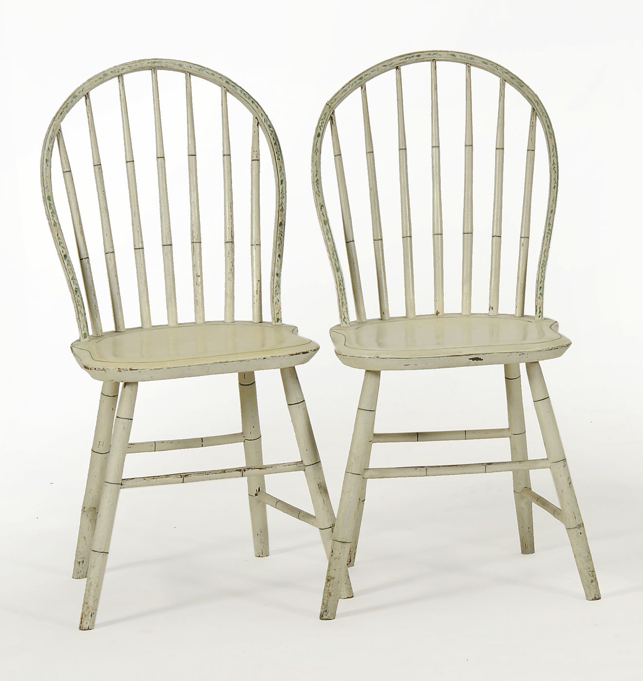 PAIR OF ANTIQUE AMERICAN BOWBACK