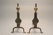 PAIR OF ANTIQUE AMERICAN BRASS