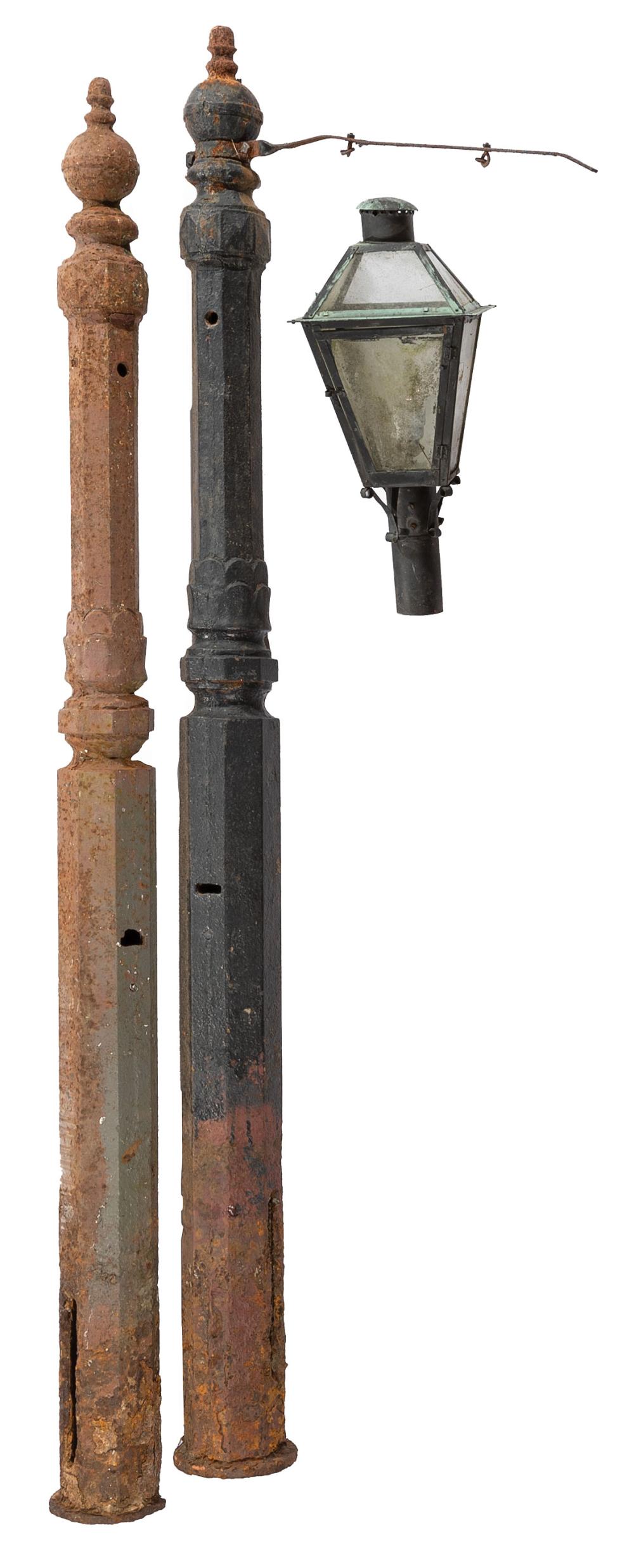 PAIR OF ANTIQUE AMERICAN CAST