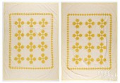 PAIR OF ANTIQUE BEAR PAW QUILT