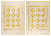 PAIR OF ANTIQUE BEAR PAW QUILT