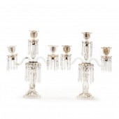 PAIR OF ANTIQUE BOHEMIAN DROP
