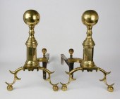 PAIR OF ANTIQUE BRASS PHILADEL