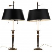 PAIR OF ANTIQUE BRONZE CANDLES