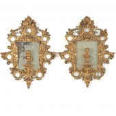 PAIR OF ANTIQUE CARVED GILT OR
