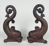 PAIR OF ANTIQUE CAST IRON FIGU