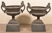 PAIR OF ANTIQUE CAST IRON GARD