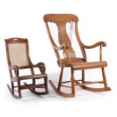 PAIR OF ANTIQUE CHILD AND ADUL