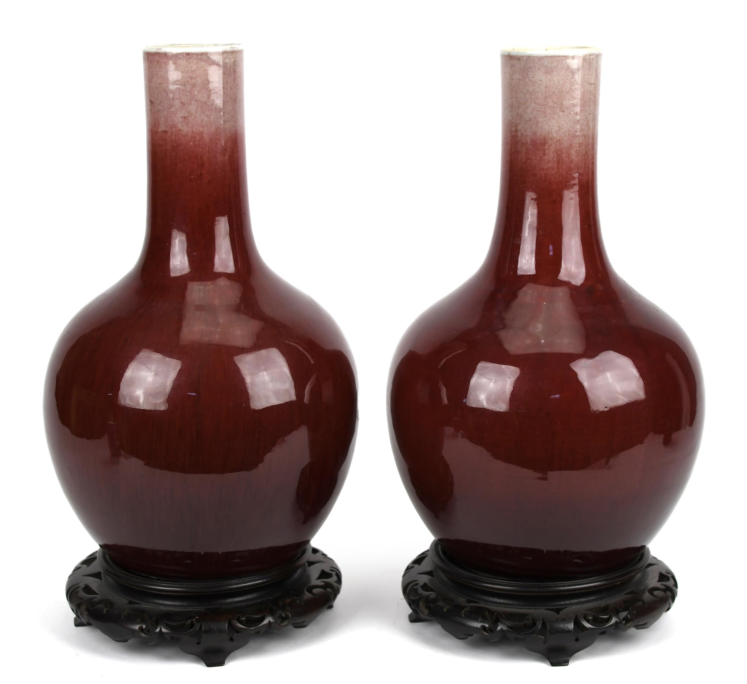 PAIR OF ANTIQUE CHINESE FLAMBE
