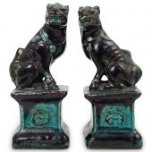 PAIR OF ANTIQUE CHINESE FOO DO