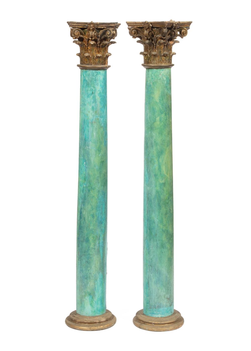 PAIR OF ANTIQUE CONTINENTAL FAUX
