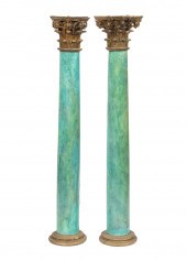 PAIR OF ANTIQUE CONTINENTAL FA
