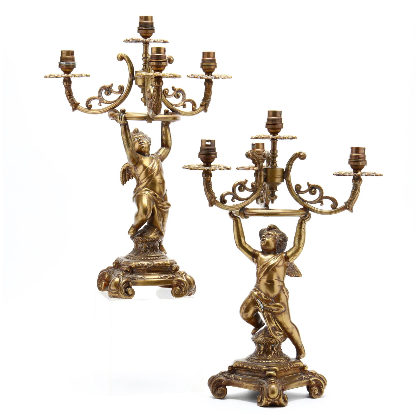 PAIR OF ANTIQUE CONTINENTAL FIGURAL