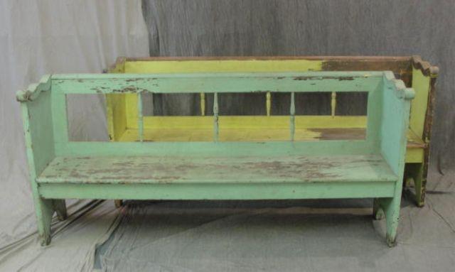 Pair of Antique Country Benches.