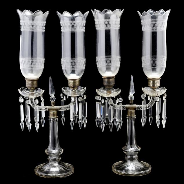 PAIR OF ANTIQUE DOUBLE ARM CUT