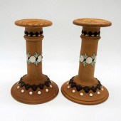 PAIR OF ANTIQUE DOULTON LAMBET