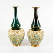 PAIR OF ANTIQUE DOULTON LAMBET