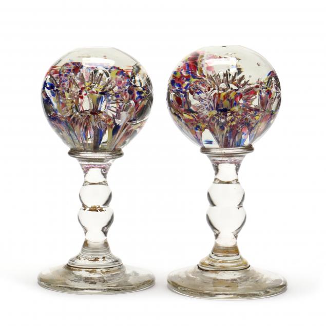 PAIR OF ANTIQUE ENGLISH GLASS