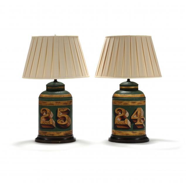 PAIR OF ANTIQUE ENGLISH TOLE