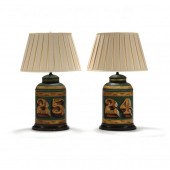 PAIR OF ANTIQUE ENGLISH TOLE C