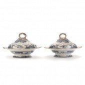PAIR OF ANTIQUE ENGLISH TRANSF