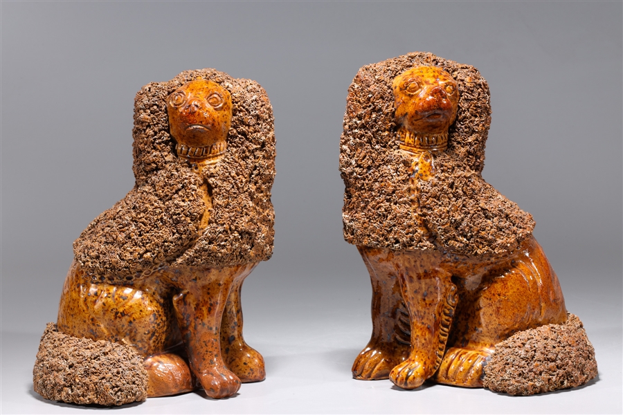 Pair of antique European ceramic
