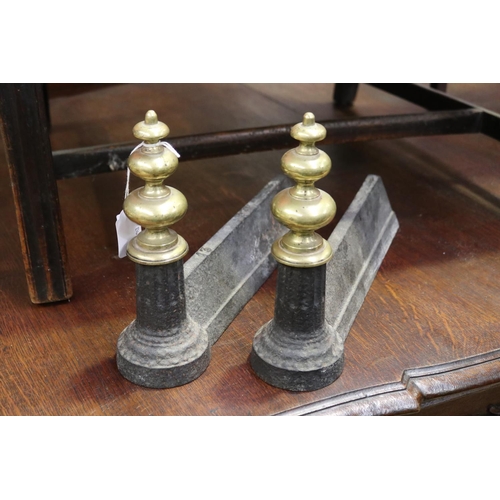 Pair of antique French andirons,