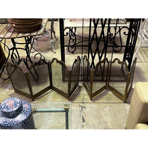 Pair of antique French brass