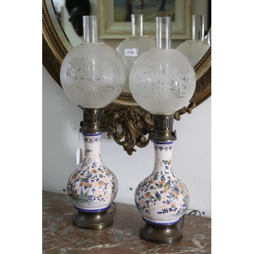 Pair of antique French faience