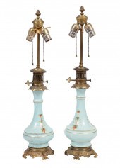 PAIR OF ANTIQUE FRENCH PORCELA