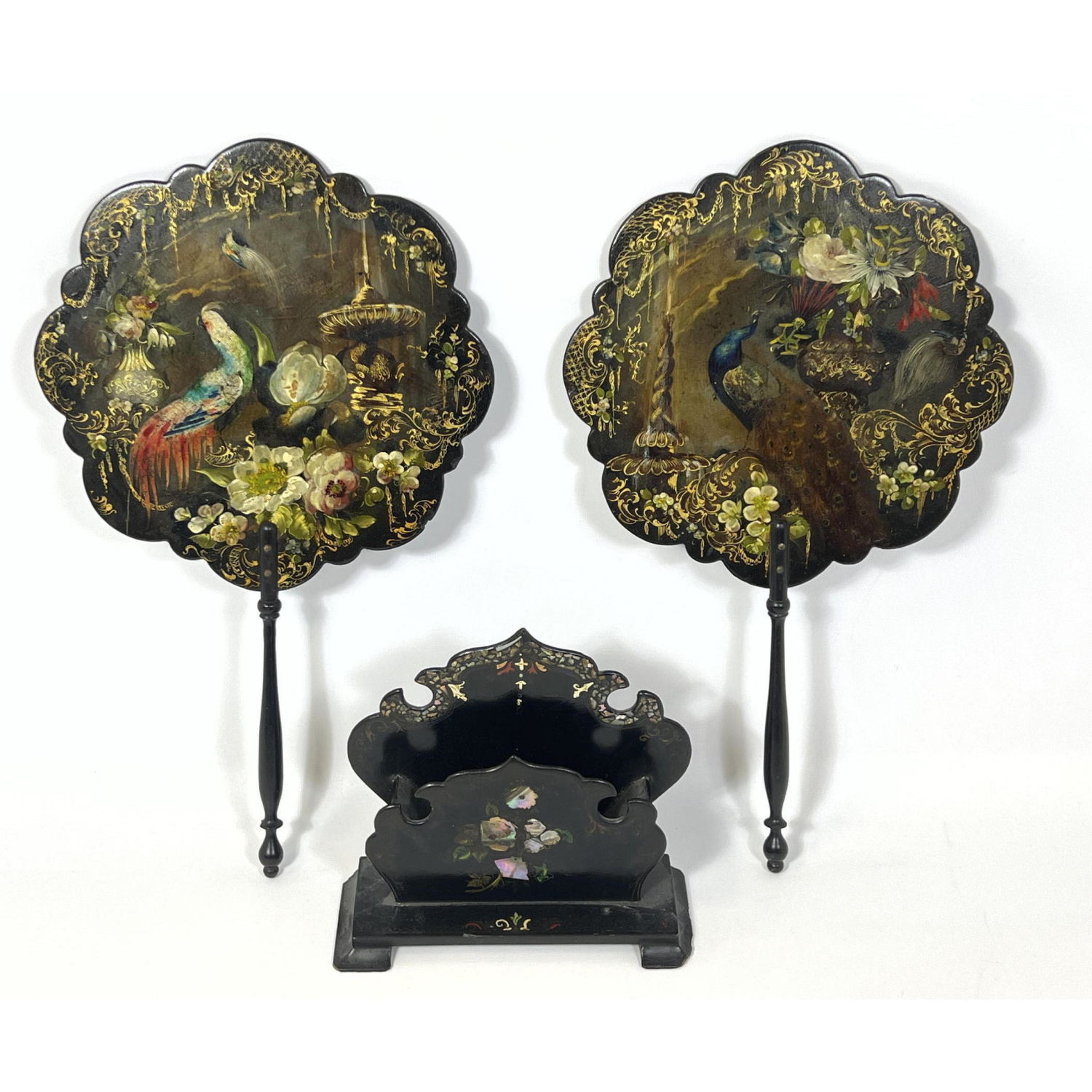 Pair of Antique hand painted