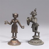 Pair of antique Indian bronze