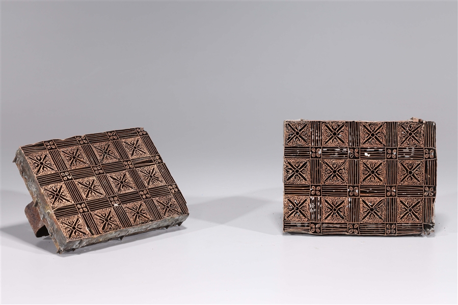 Pair of antique Indian intricate