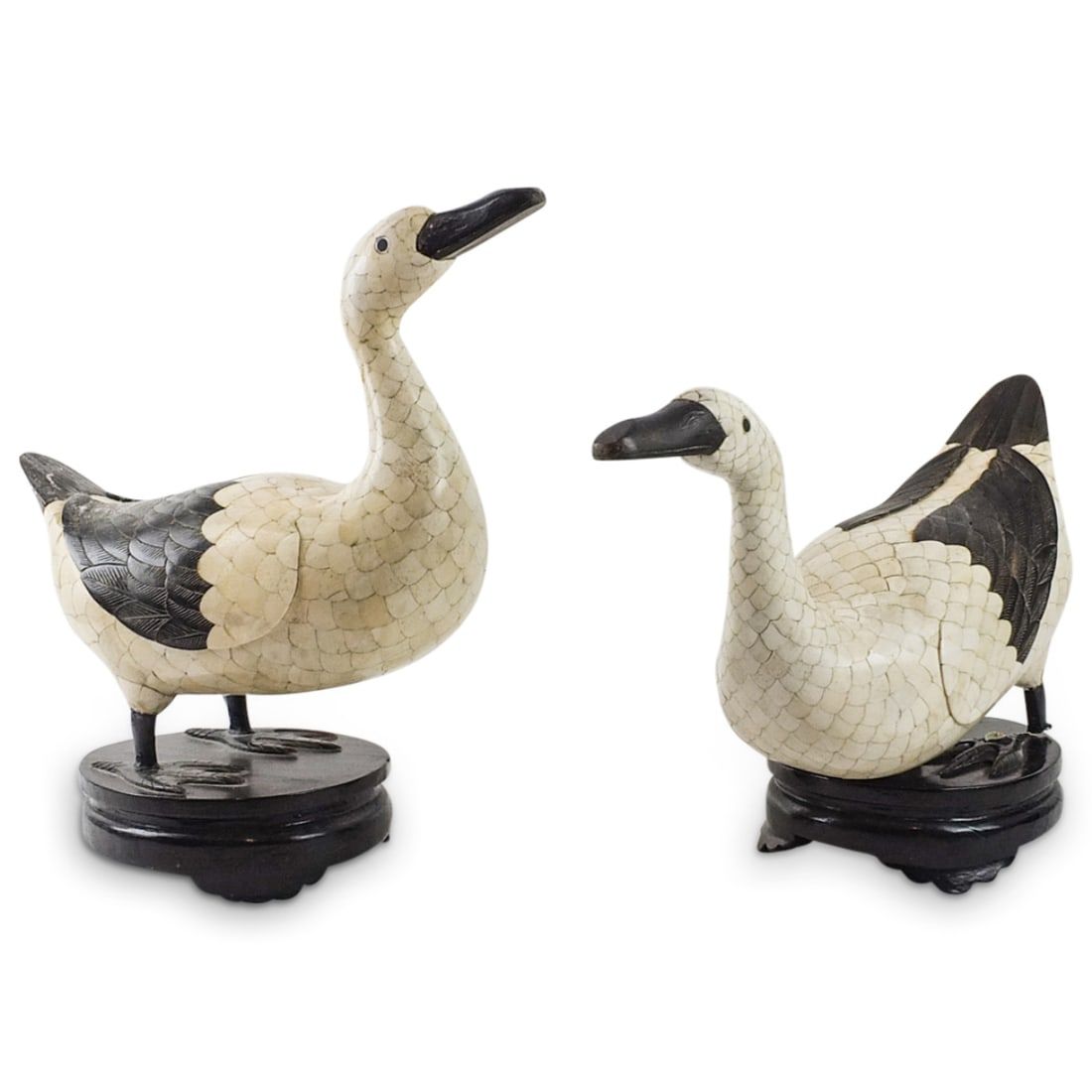 PAIR OF ANTIQUE JAPANESE DUCK