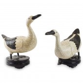 PAIR OF ANTIQUE JAPANESE DUCK