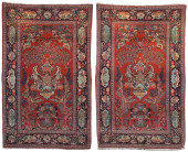 PAIR OF ANTIQUE KASHAN PICTORI