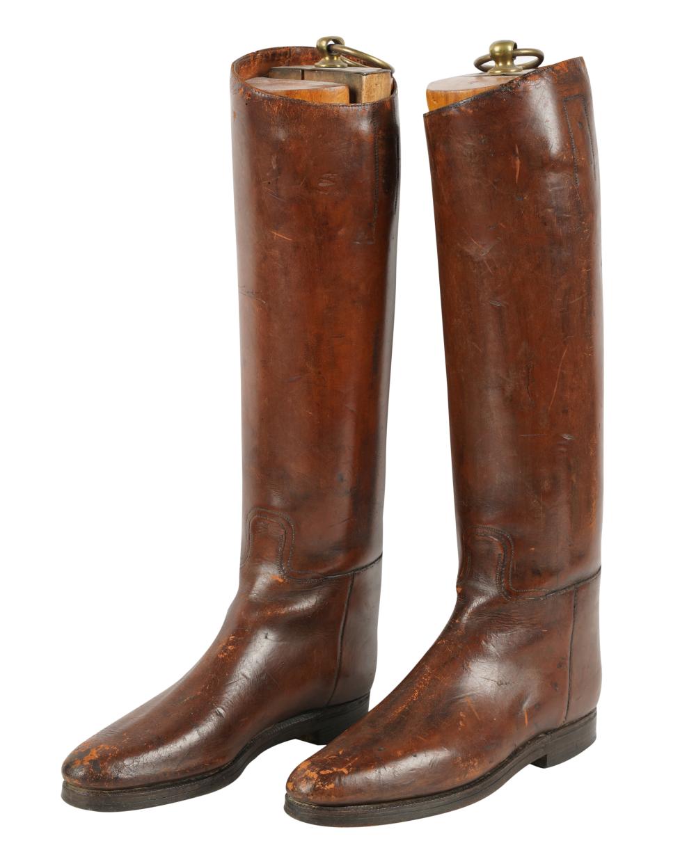 PAIR OF ANTIQUE LEATHER RIDING