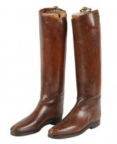 PAIR OF ANTIQUE LEATHER RIDING