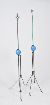 PAIR OF ANTIQUE LIGHTNING RODS