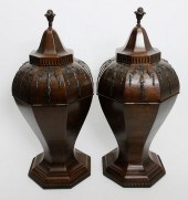 PAIR OF ANTIQUE MAHOGANY BELL