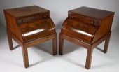 PAIR OF ANTIQUE MAHOGANY NIGHT