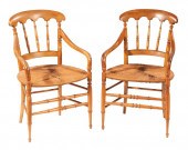 PAIR OF ANTIQUE OAK STEAMBOAT