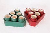 PAIR OF ANTIQUE PAINTED 6-BARR